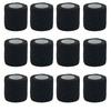 24/48pcs Black Tape Tattoo Hand Strap Anti Slip Sports Non-Woven Fabric Waterproof Disposable Self-Adhesive Elastic Bandage