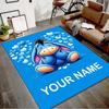 Custom Eeyore Mat Personalized Name, Polyester Washable Indoor Entryway Rug, Gift for Christmas, Easter, Thanksgiving Day