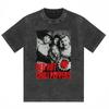 Gewaschene Baumwoll-T-Shirts Red Hot Chili Peppers Band Vintage Herren Damen Hip Hop Trend T-Shirt Kurzarm Sommer Oversized T-Shirt Oberteile