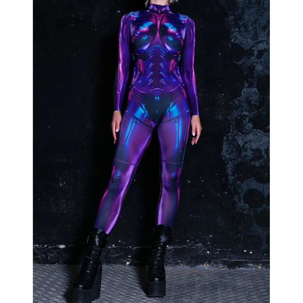3D Digitaltrykk Sceneopptreden Kostymer Voksne Halloween-arrangementer Karneval Temafest Cosplay Antrekk Latespill Jumpsuit