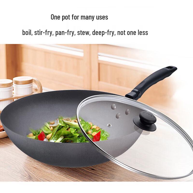 Supor 30cm Non-Coated Cast Iron Wok