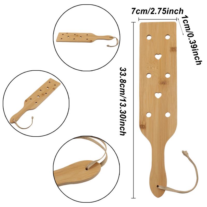 Wood Canoe Paddle Airflow Holes 13.3 Inch Boat Kayak Paddle Ergonomic Grip Wood Paddles Marine Tools Sturdy Shaft For Boating