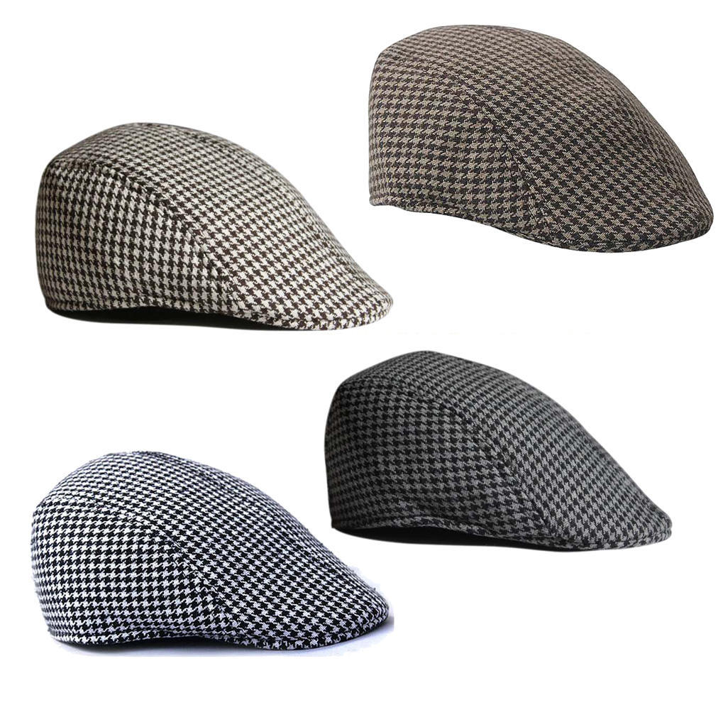 UK Retro Men/'s Beret Flat Cap Baker Boy Peaked NewsBoy Country Outdoors Hat 52cm