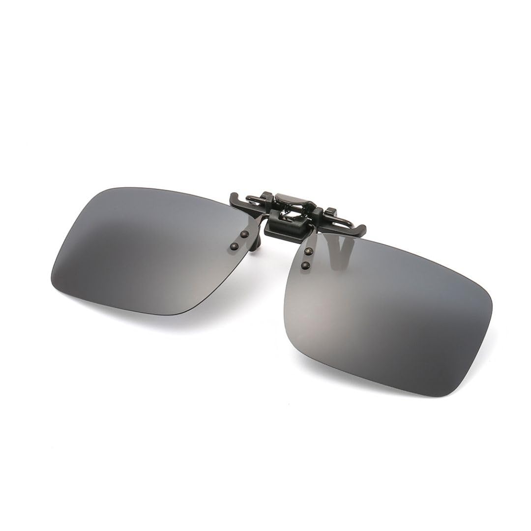 [EINEY] Night Sunglasses, Clip-on Driving Sunglasses, Polarized Lenses, Anti-Glare, Lightweight, Gray Lenses, for Driving and Cycling