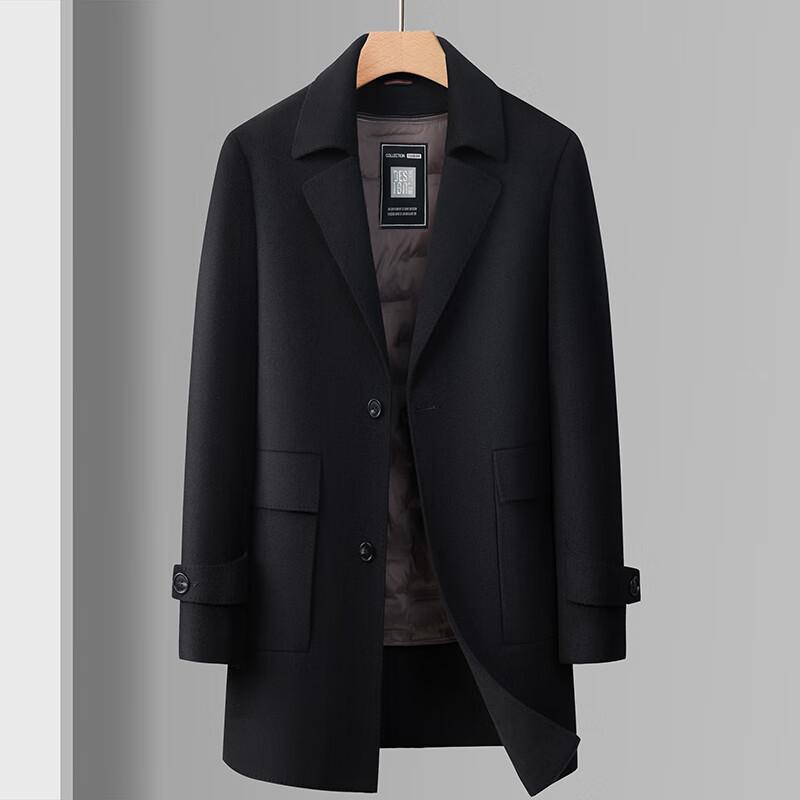 Firstview Men's Detachable Down-Lined Wool Blend Overcoat FV25D1772