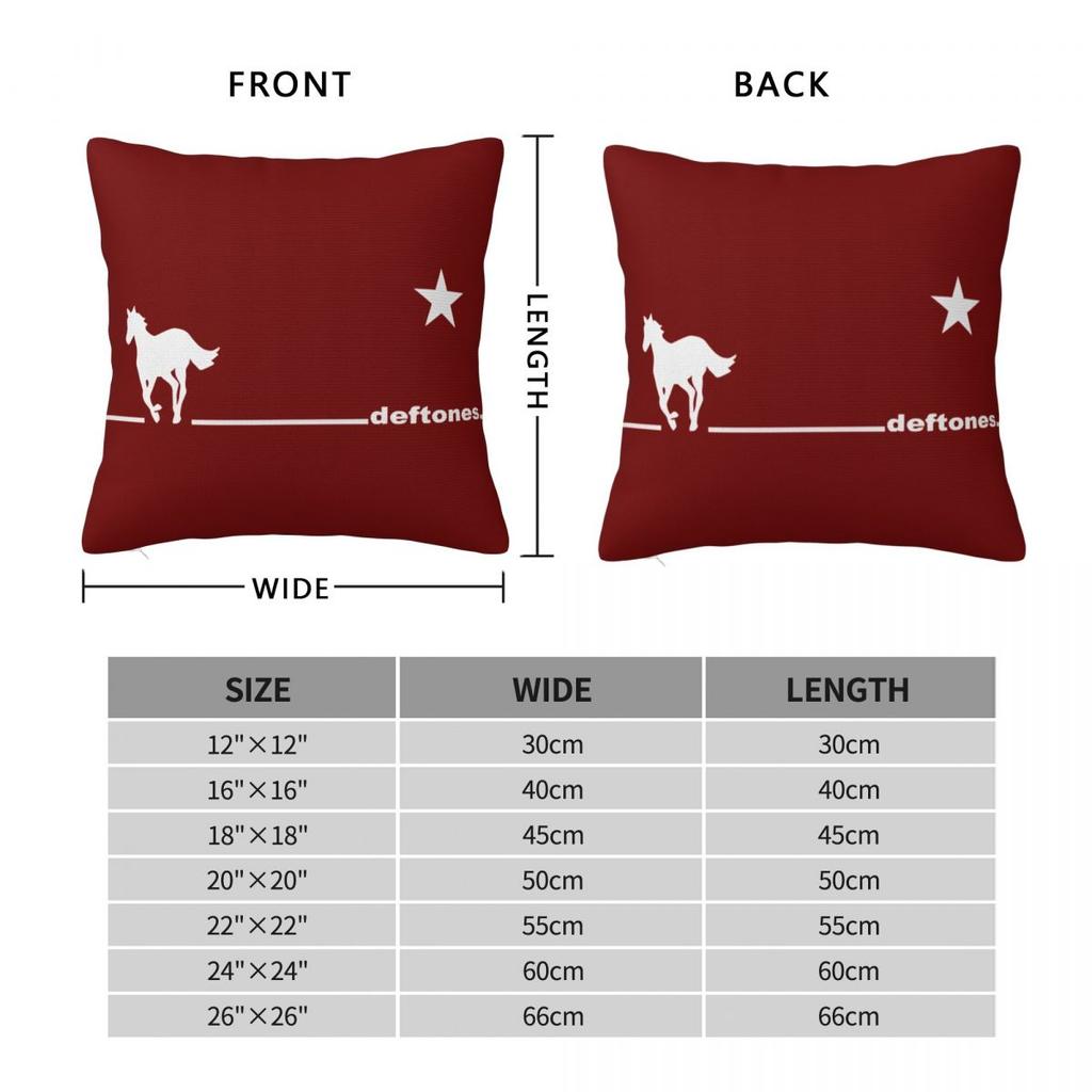 2000 Deftones Pillowcases Polyester Couch White Pony Album Cushion Cover Cool Throw Pillow Case 45*45