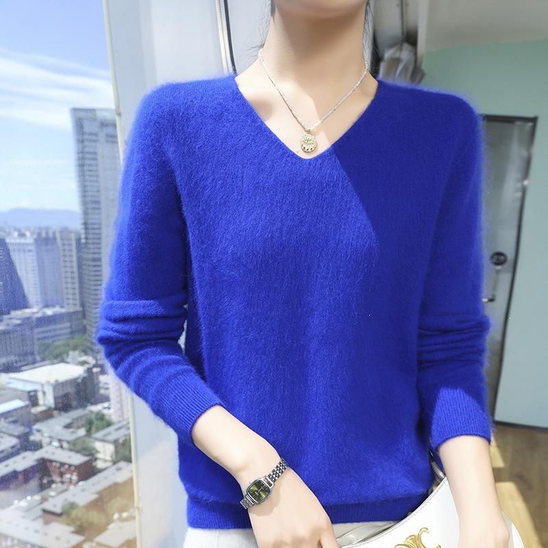 Women's Mink Velvet Loose Knit Pullover Sweater