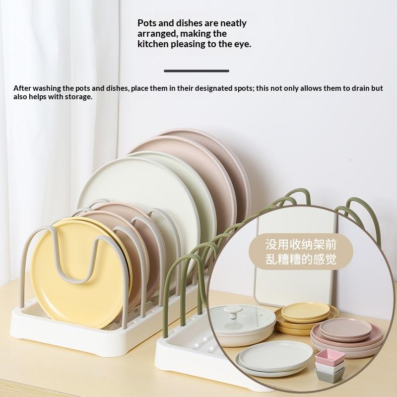Adjustable Plate and Tableware Holder Multi Functional Storage Rack for Compact Kitchens