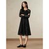 JUZI ANNACAU French Elegant Bright Silk Floral Midi Dress