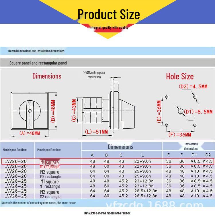 LW26-20 N/3 Dual Power Transfer Switch, Two-Position, Three-Line, Motor/Manual/Automatic, Remote/Local Control.