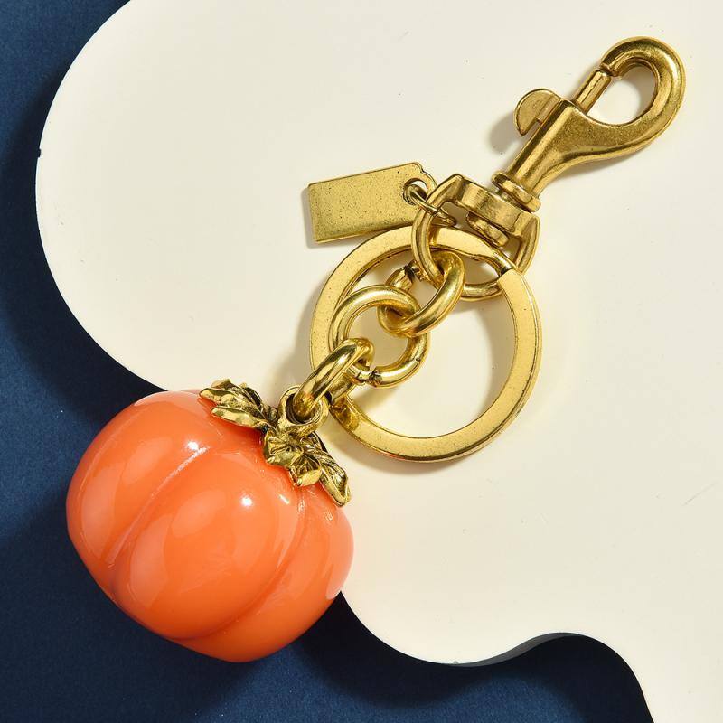 Delicious Fruit Peach Pendant Keychain Cute Persimmon Charm Keyring For Women Men Bag Decoration Ornament Accessories Gift