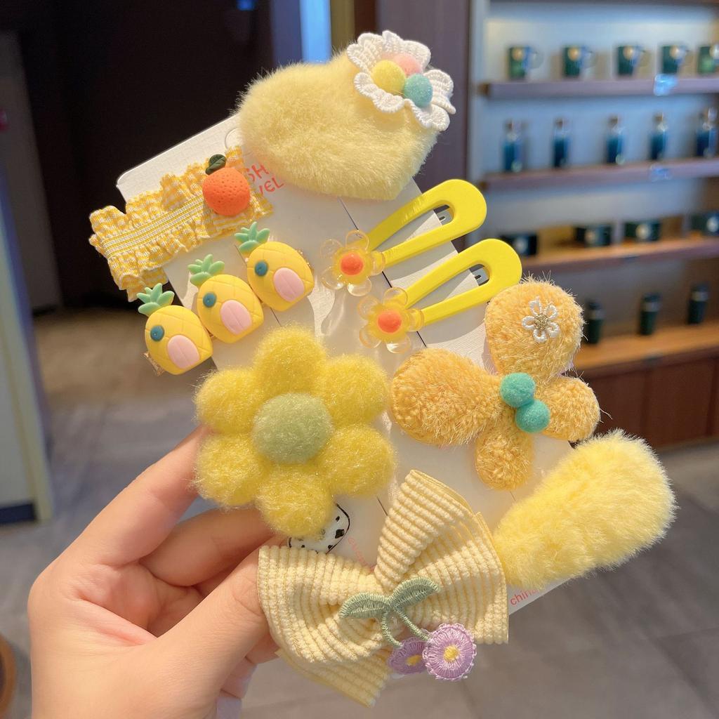New Autumn and Winter Plush Cute Sweet Hair Clip Women's Bangs Side Clip Headdress Cartoon Animal Hairpin Hair Accessories