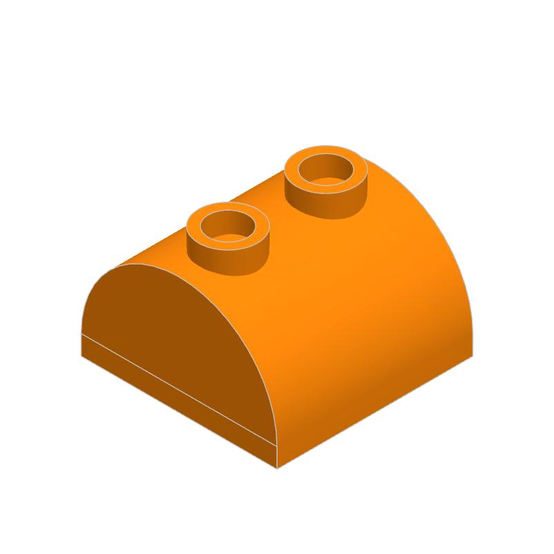 50 stuks MOC 30165 Bakstenen Hellend Gebogen 2x2x1 Dubbel met 2 Noppen DIY Bouwstenen Speelgoed Compatibel Past in Constructie Speelgoed