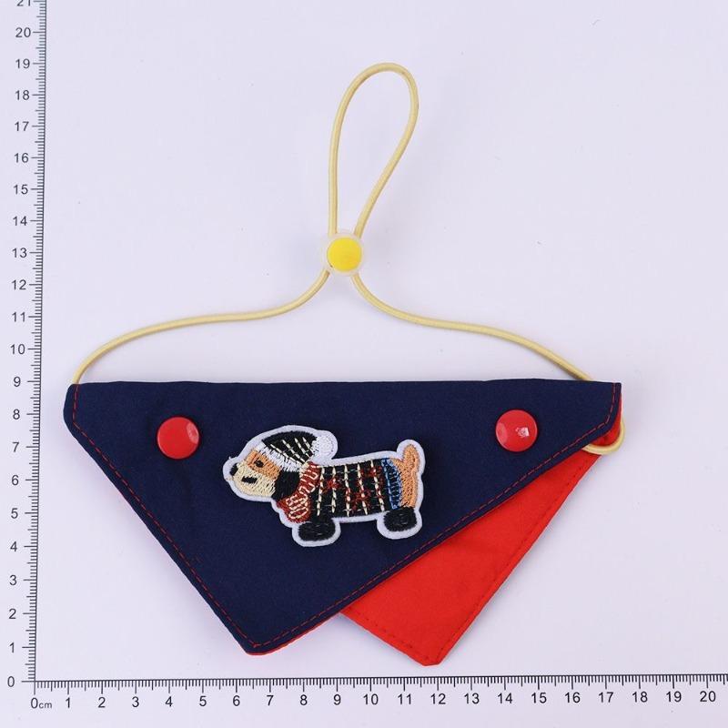 Pet Wet Wipes Towel - Dog Multi-color Triangular Scarf with Adjustable Pocket - Universal Style - Cat Stuffed Toy Bib