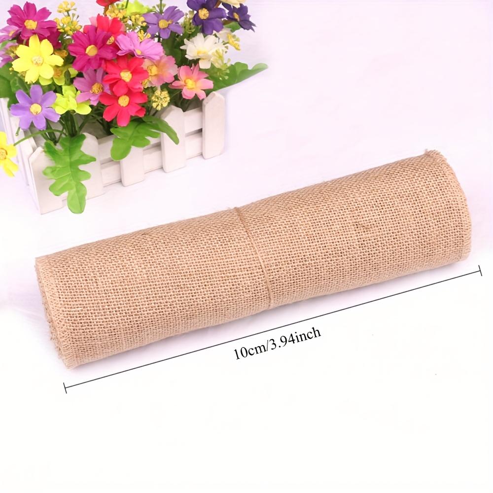 

Натуральная джутовая ткань 1 рулон Толстая плетеная джутовая льняная ткань Полоса Разного размера DIY Материал для рукоделия для ремней, рождественских и свадебных украшений 10cm