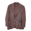 LARDINI JY326AQ22 Black X Gold Houndstooth Wool Cotton 3B Jacket Jacket 52 Black Bordeaux CheckUsed