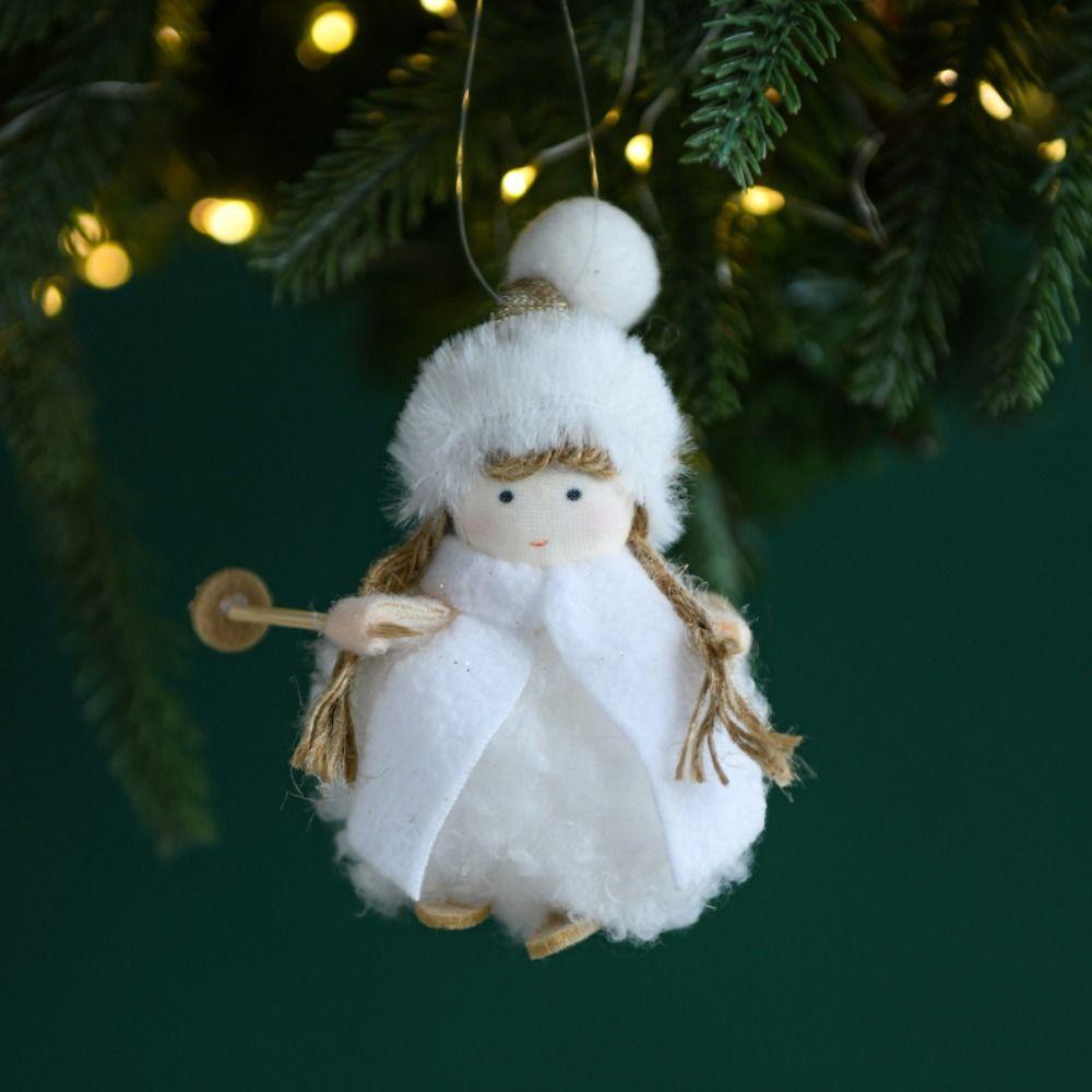 Girls Christmas Plush Snowman Pendant Elk Christmas Tree Pendant  Home Decoration