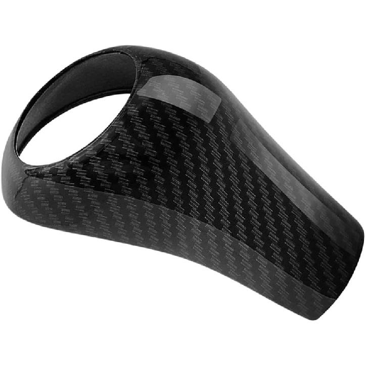 Center Console Gear Shift Knob Cover Cap, Carbon Fiber ABS Car Center Gear Shift Head Cover Trim, Compatible with Mercedes-Benz A-CLASS C-CLASS