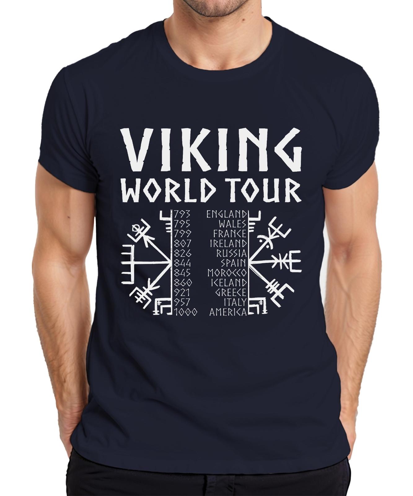 Viking World Tour Viking Runes Norse World Tour Adventure Men s T-Shirt- S