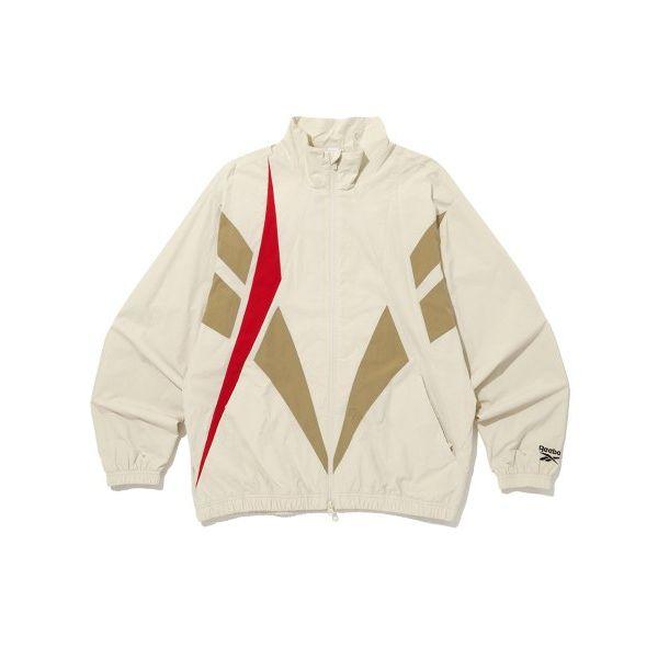 Reebok X Vector Stand Collar Loose Casual Long Sleeve Windbreaker Unisex Outerwear Beige REJU4EJ30I1