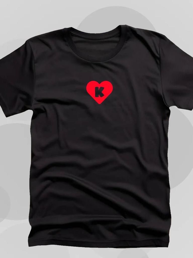 T-Shirt with the Letter K in the Heart