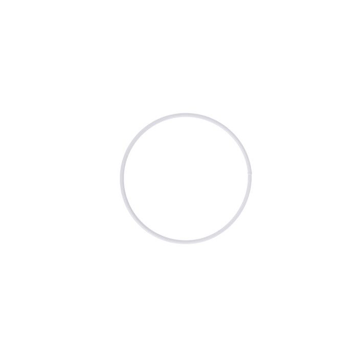 Anneaux en métal, revêtus, 10cm, blanc