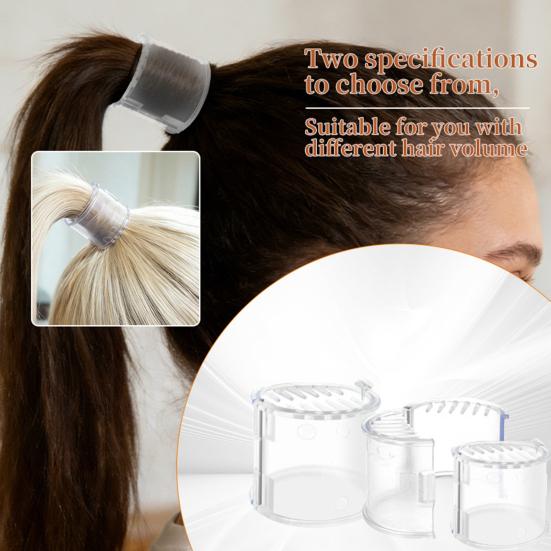 Damen Haarnadel Anti-Rutsch Kammzähne Hoher Pferdeschwanz Haarspange Schnallen-Design Transparent