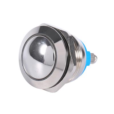 19mm Su Geçirmez Araba Metal Basma Düğmesi Korna Anlık Anahtar 12V