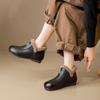 Winter Soft Leather Anti Slip Mom Shoes Comfortable Soft Sole Warm Cotton Shoes Winter  Women's Shoes Outdoor Loafers