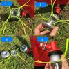 Universal Aluminum 1PCS Grass Trimmer Head with 4 Lines Brush Cutter Head Thread Nylon Grass Cutting Line Head for Lawn Mower