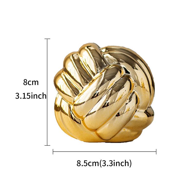 Nordische Keramik Kugel Statue Ornament Gestreift Modern Schreibtisch Foyer Raum Dekor High-End Heimkunst Dekoration Party Dekoration