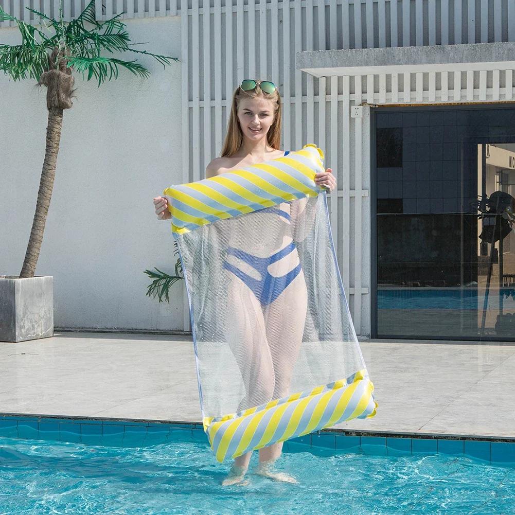 Floating Seat, Swimming Accessories, Inflatable Water Hammock, Floating Air Mattress, Folding Reclining Armchair for Pool