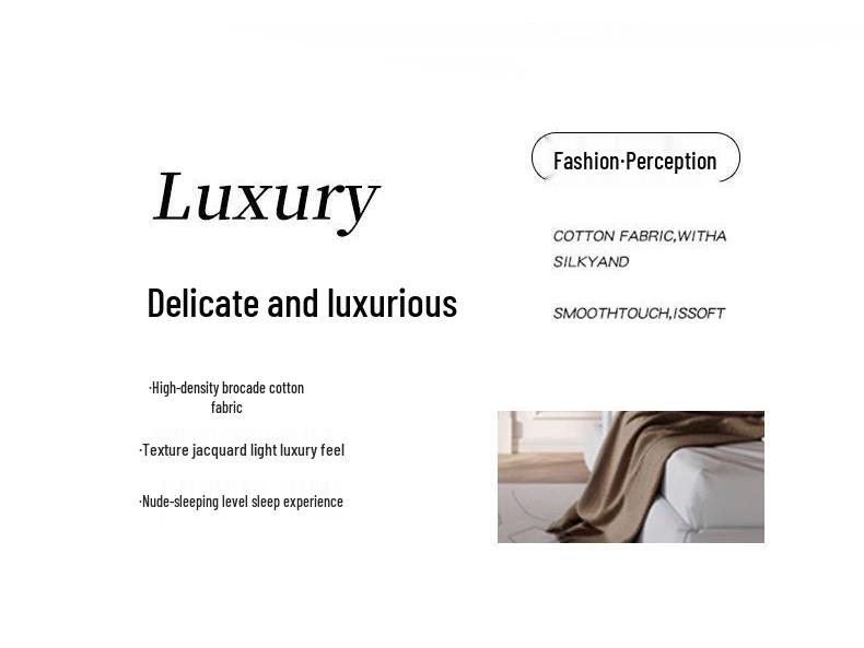 G5Z7 Antibacterial Anti-Mite Jacquard 4-Piece Bedding Set: Bed Sheet, Duvet Cover, Fitted Sheet for All Seasons.