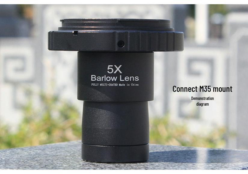 Datyson 1.25" 5X All-Metal Barlow Lens (Model: W5P0083B) - Astronomical Telescope Accessory