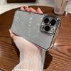 Luxury Square Plating Glitter Case for iPhone 16 15 14 Plus 13 12 Mini 11 Pro Max X XR XS Shiny Bling Soft Clear Silicone Cover