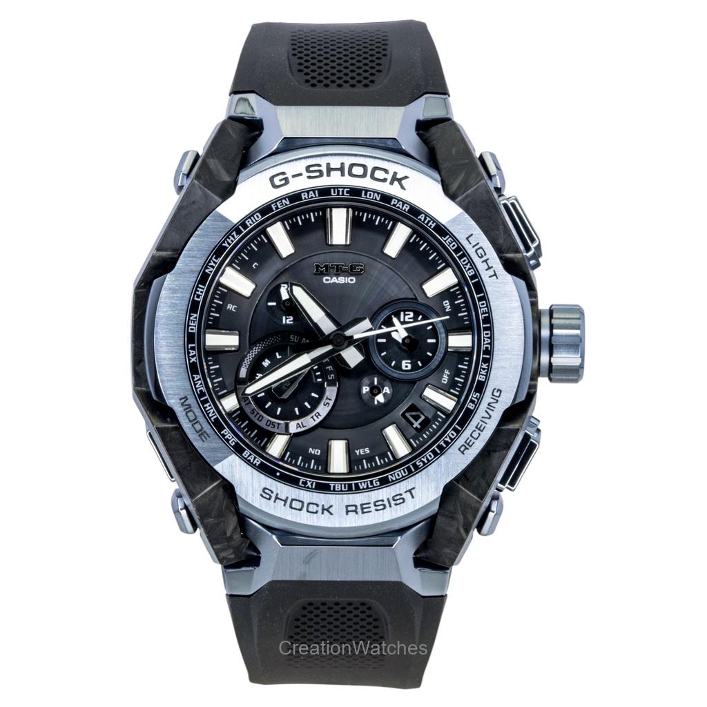 Casio G-Shock MT-G Аналоговые Смартфонная связь Черный циферблат Солнечная энергия MTG-B4000B-1A2 200M Мужские часы чёрный