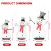 LED Snowman Lamp - Warm White Glow W/ Twinkling Effect, Freestanding Indoor/Outdoor Christmas Decor for Table/Mantel (Battery No