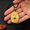 Exquisite Gold Maitreya Buddha Alloy Pendant Necklace - Unisex, Master Recommended, Ancient Craftsmanship.