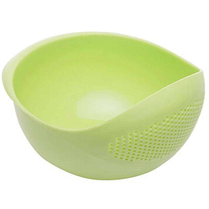 1PC Fruit Bowl Washing Drain Basket Rice Bowl Drain Basket with Handle Washing Basket Home Kitchen Organizer