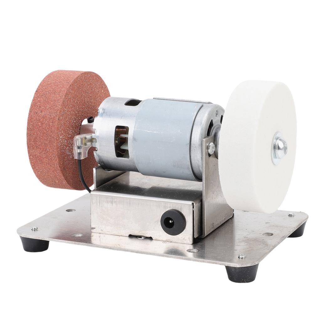 Mini Bench Grinder with 2 Wheels Electric Multi Purpose Grinding Machine for Metal Wood Cutter Making Jewelry Buffing
