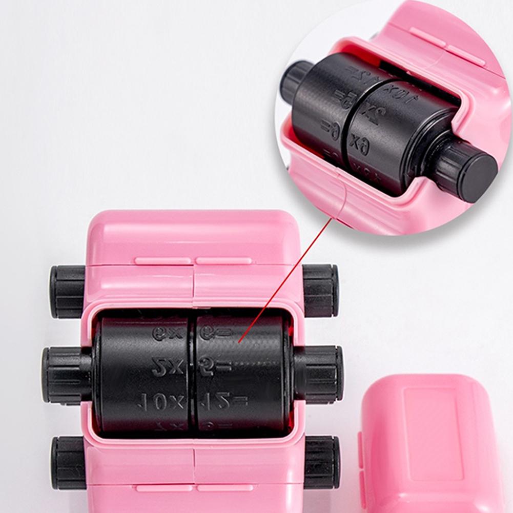 4-in-1 Math Roller Stamp ,Addition Subtraction Multiplication Division Refillable Ink Included Educational Math Practice Tool