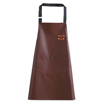 Grembiule da chef da cucina, cuciture durevoli, tracolla regolabile, impermeabile, con ampia tasca frontale, grembiule da barbecue resistente