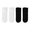 Women's Ruffle Socks Casual Mesh Lace Crew Socks Summer Ultra Thin Frilly Ankle Socks Soft Breathable Knit Socks