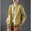 Giacca Corta da Donna Maglione Cardigan con Cerniera Largo Primavera e Autunno Uniforme da Baseball Casual per Mamma di Mezza Età