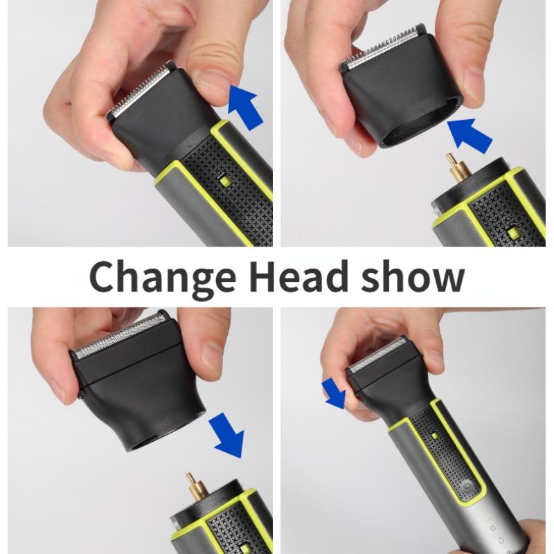 Multiplikation Professionelles Körperpflegeset für Männer IPX5 Wasserdichter elektrischer Haarschneider Kabelloser Haarschneider mit einstellbarer Zahnteilung von 1 mm bis 12 mm