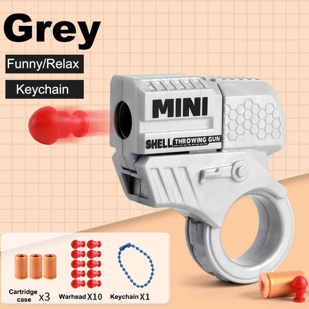 Mini Pistola Giocattolo Gioco Sportivo Portachiavi Decompressione Lanciatore Modello Portachiavi per Ragazzi Adulti Accessori Borsa Regalo