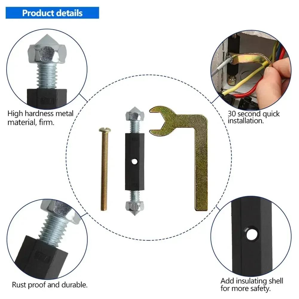 86/118 Type Wall Switch Socket Cassette Repairer Adjustable Cassette Screws Support Rod with Wrench Electrical Accessories