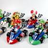 Gifts Super Mario Kart Princess Peach Pull Back Figure Car Pvc Toy Collection With Dismantlable Limbs
