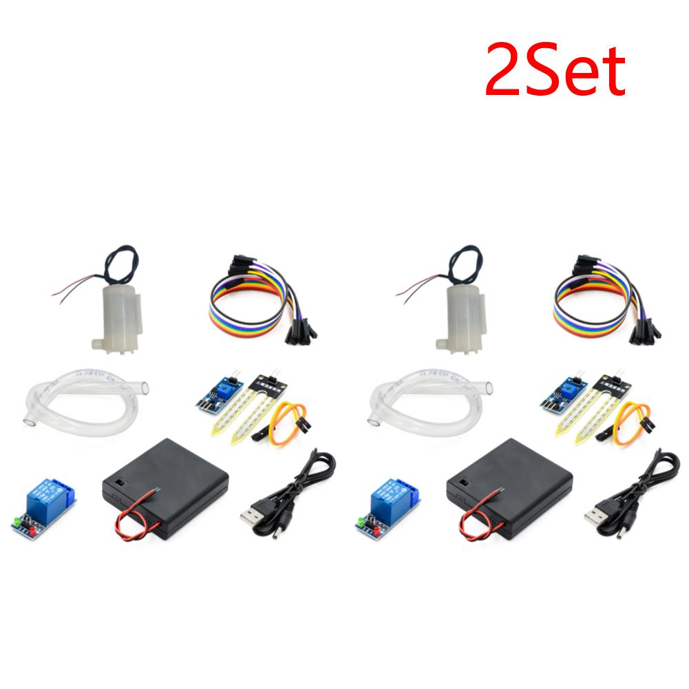 Automatic Irrigation Module DIY Kit Automatic Water Pumping Soil Moisture Sensor Relay Module 50cm Hose for Arduino