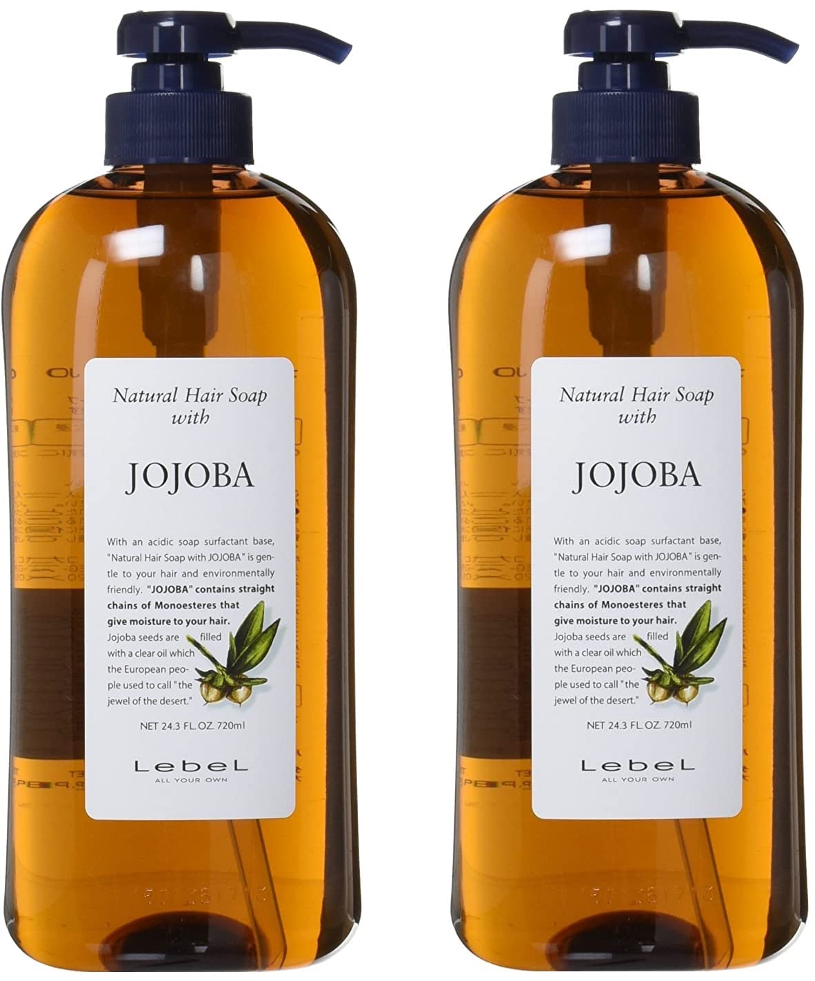 

Set of 2 Lebel Natural Hair Soap with Jojoba (JO) 720ml